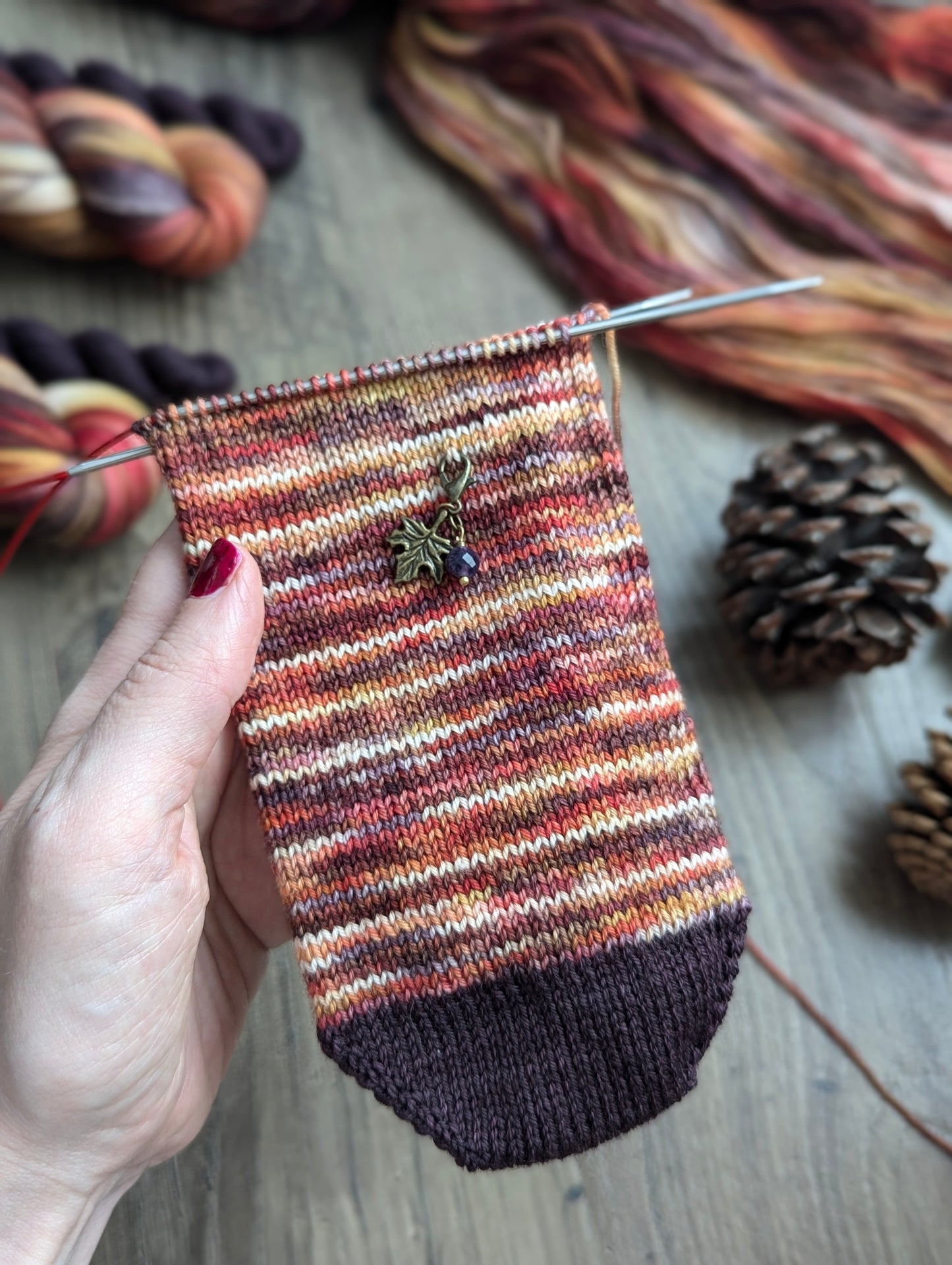 Maple Leaf Sock Set - Fingering