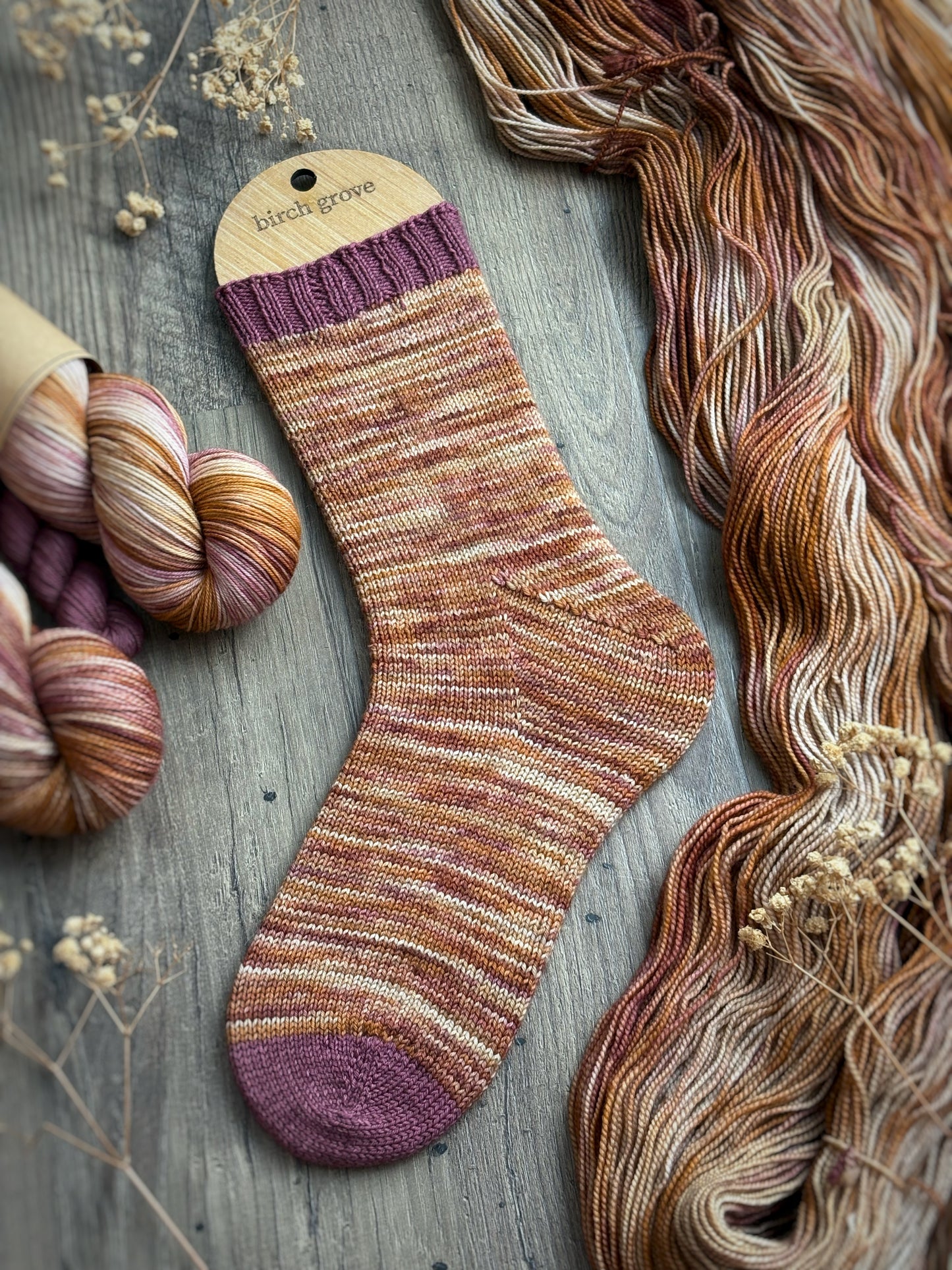 Strawflowers Sock Set - Fingering
