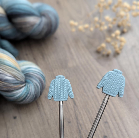Needle Protectors - Blue Sweater