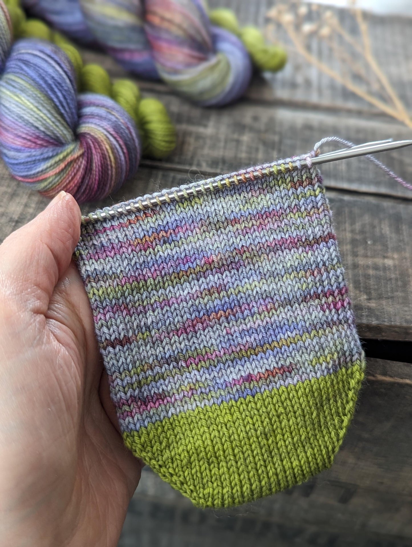 Ensemble de chaussettes en améthyste - Doigté