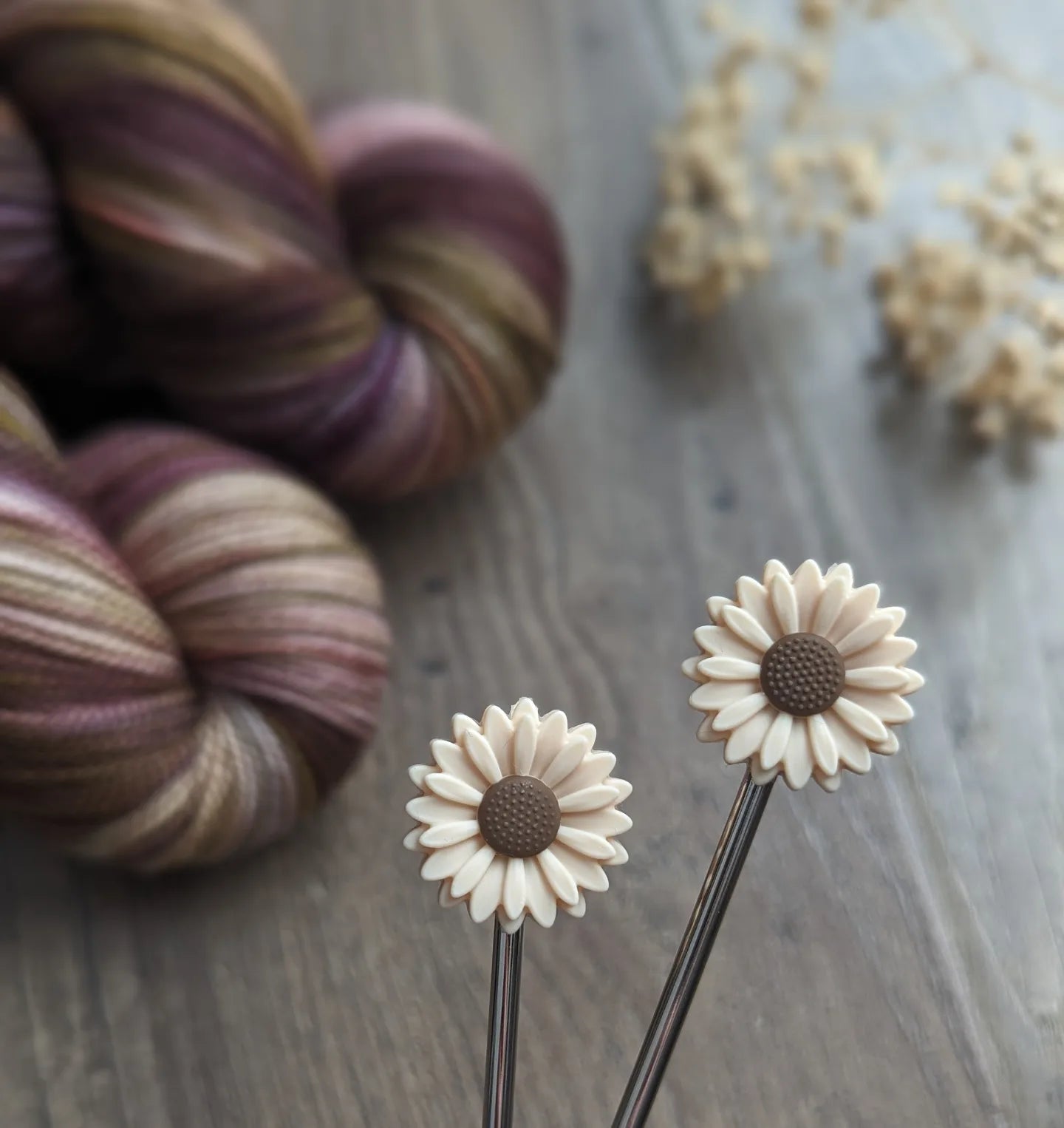 Needle Protectors - Wheat Daisy